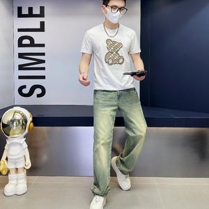 商标已注册2025年新款短袖T恤3019 TX3002 P75 真模，男装T恤，钱塘6016-1(原3019)