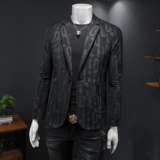 2026年新款高端印花休闲小西装钱塘3019X6711P165假模，男装西服套装，钱塘6016-1(原3019)