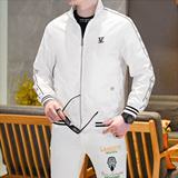 商标已注册2025年新款提花连帽休闲夹克JK58883P165真模白色，男装夹克，钱塘6016-1(原3019)