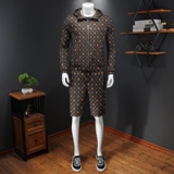 2026年新款防晒短裤套装钱塘30191247+9061套装P218假模咖色，男装休闲套装，钱塘6016-1(原3019)