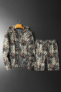 2026年新款防晒短裤套装 钱塘3019 1243+9065套装 P218 平铺咖色图片