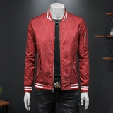 2026年新款圆领休闲夹克钱塘3019-JK9308P145假模商标已注册，男装夹克，钱塘6016-1(原3019)