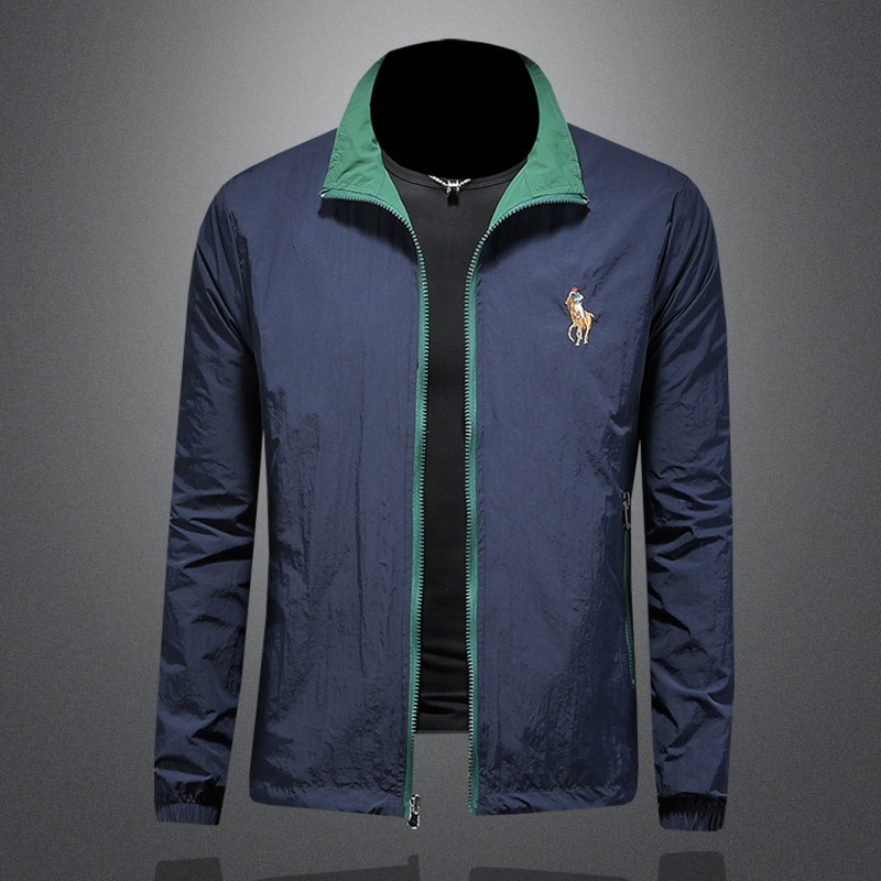 两面穿2026年新款立领休闲夹克钱塘3019-JK9312P155镂空，男装夹克，钱塘6016-1(原3019)