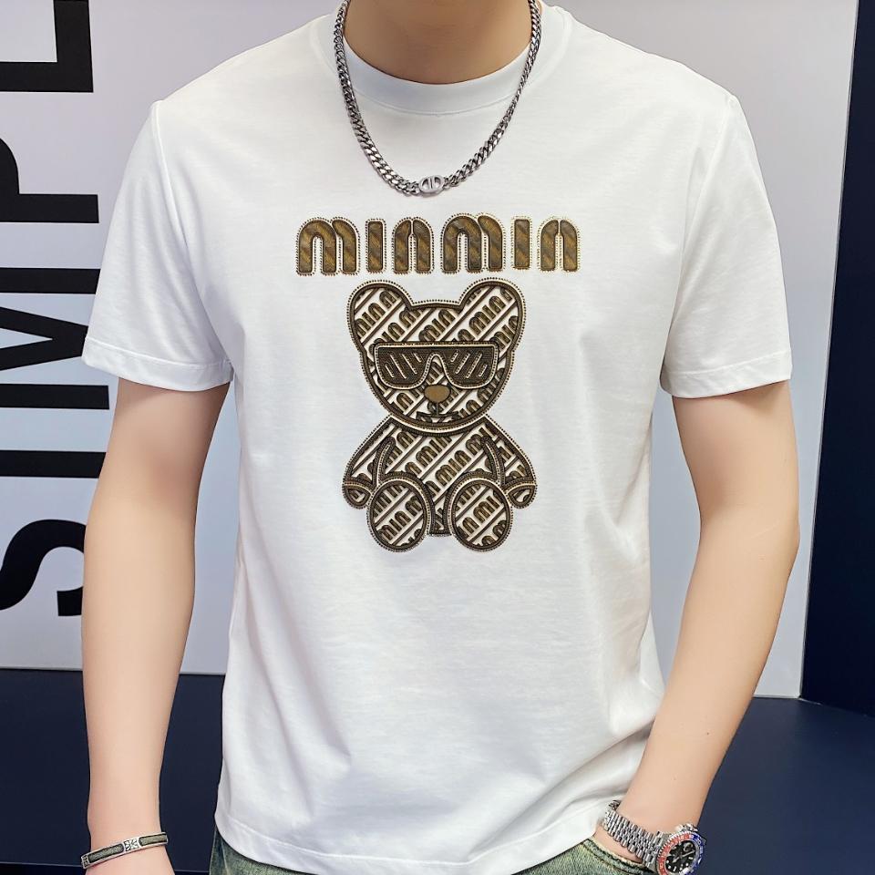 商标已注册2025年新款短袖T恤3019TX3001P75真模黑色,男装T恤,钱塘6016-1(原3019)