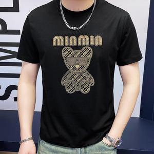 商标已注册2025年新款短袖T恤 3019 TX3001 P75 真模 黑色，男装T恤，钱塘6016-1(原3019)