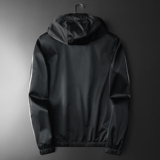 2026年新款印花连帽休闲夹克钱塘3019-JK9024P160平铺白色，男装夹克，钱塘6016-1(原3019)