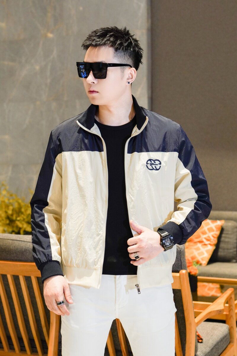 商标已注册2025年新款印花拼接立领休闲夹克JK9262P140真模,男装夹克,钱塘6016-1(原3019)