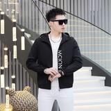 2026年新款印花连帽休闲夹克钱塘3019-JK9209P125真模黑色，男装夹克，钱塘6016-1(原3019)