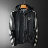 2026年新款印花连帽休闲夹克 钱塘3019-JK9024 P160 平铺黑色,男装夹克,钱塘6016-1(原3019),电商基地 2026年新款印花连帽休闲夹克 钱塘3019-JK9024 P160 平铺黑色,男装夹克,钱塘6016-1(原3019),电商基地