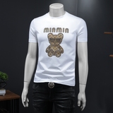 商标已注册2025年新款短袖T恤3019TX3001P75假模白色，男装T恤，钱塘6016-1(原3019)