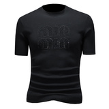 2025年新款冬季圆领提花短袖毛衣MY2803-P125假模，男装T恤，钱塘6016-1(原3019)