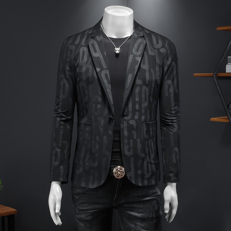 2026年新款高端印花休闲小西装钱塘3019X6711P165假模，男装西服套装，钱塘6016-1(原3019)