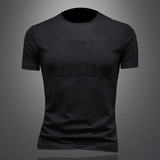 商标已注册2025年新款短袖T恤钱塘3019TX3011P70镂空，男装T恤，钱塘6016-1(原3019)