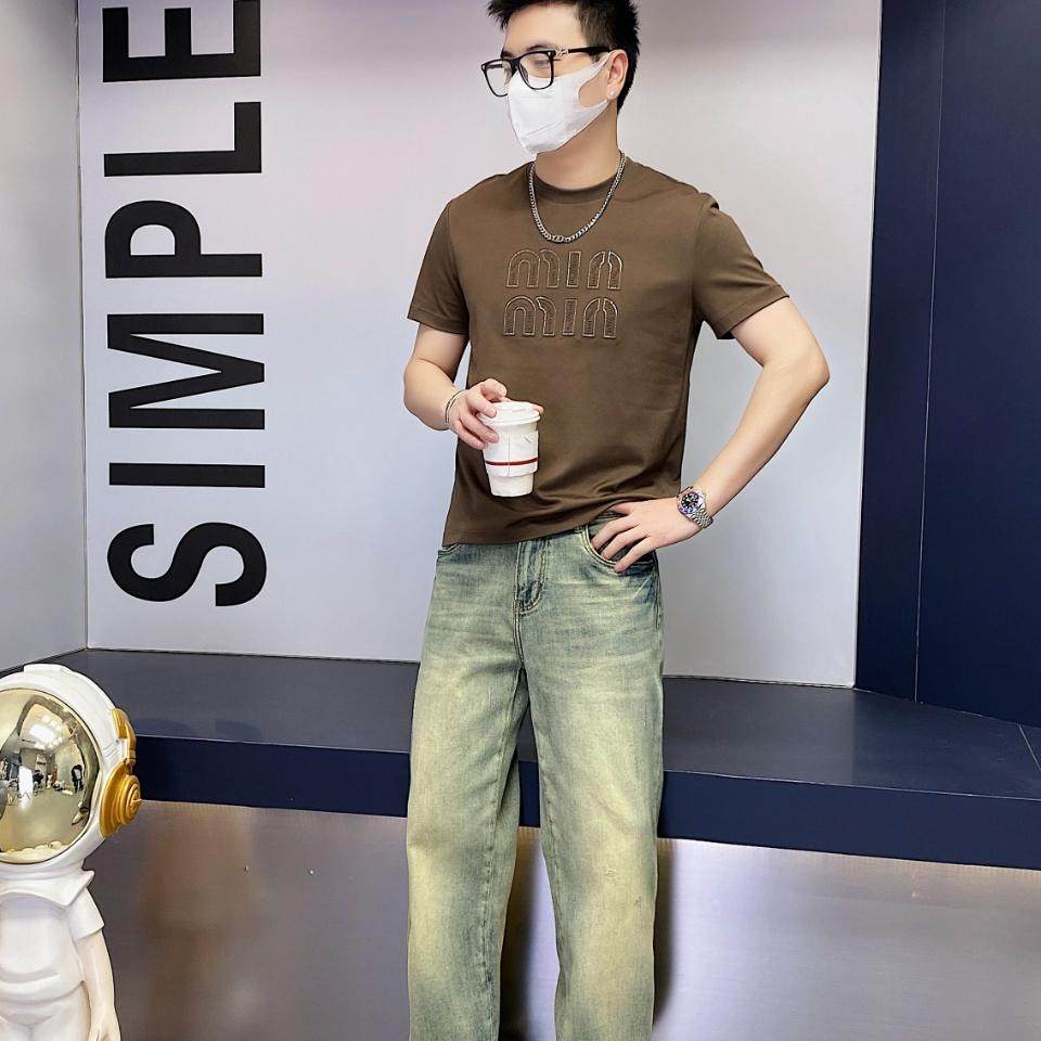 商标已注册2025年新款短袖T恤钱塘3019TX3011P70真模，男装T恤，钱塘6016-1(原3019)