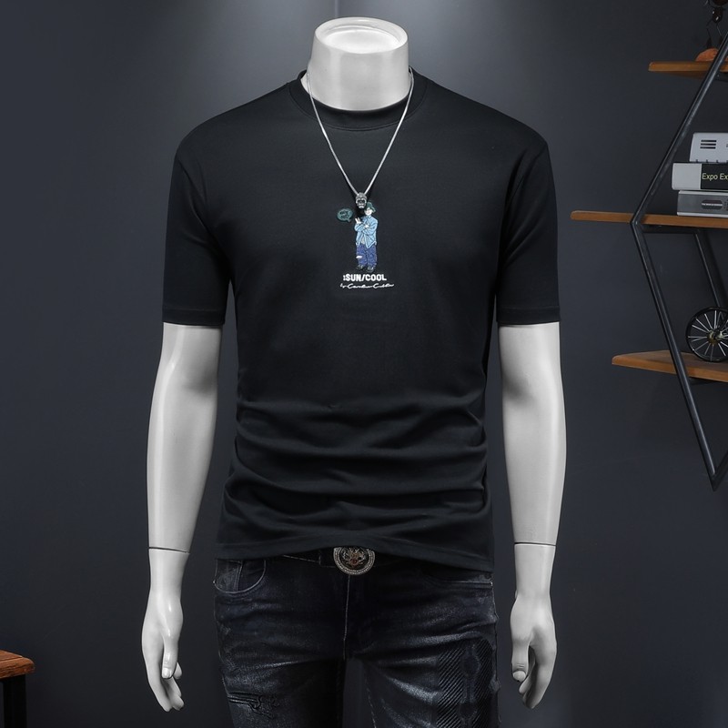 2025年新款微阔短袖T恤钱塘3019TX83019P65假模，男装T恤，钱塘6016-1(原3019)