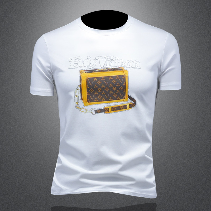 2025年新款短袖T恤钱塘3019TX3009P75镂空，男装T恤，钱塘6016-1(原3019)