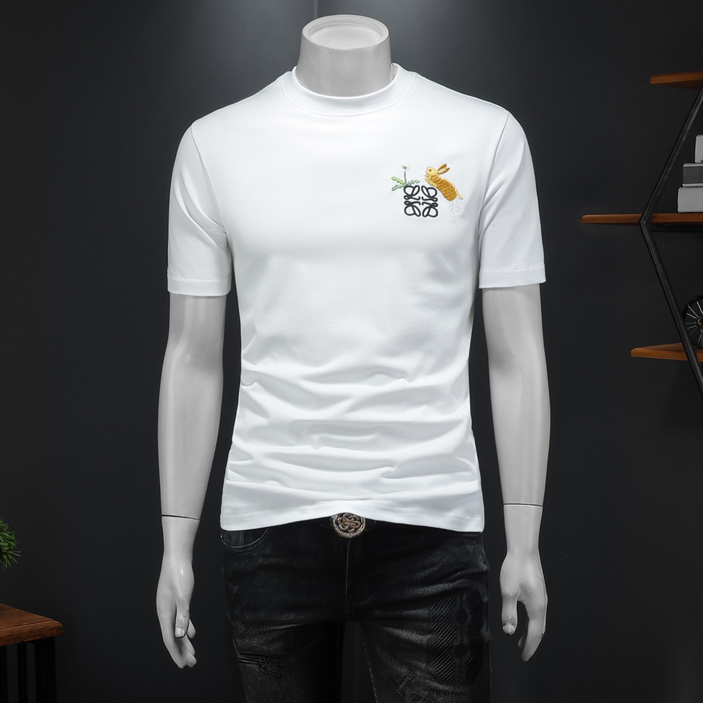 2026年新款微阔短袖T恤钱塘3019TX3076P75假模，男装T恤，钱塘6016-1(原3019)