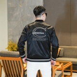 商标已注册2025年新款刺绣立领休闲夹克3019-JK9239P150真模，男装夹克，钱塘6016-1(原3019)