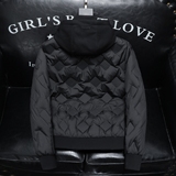 帽子可脱卸Y18160P3652025高端冬季90%白鸭绒连帽暗花羽绒服，男装羽绒服，钱塘6016-1(原3019)