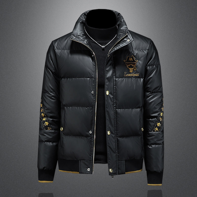 Y9853 P335 2025高端冬季90%白鸭绒绣花立领羽绒服 空 365,男装羽绒服,钱塘6016-1(原3019)