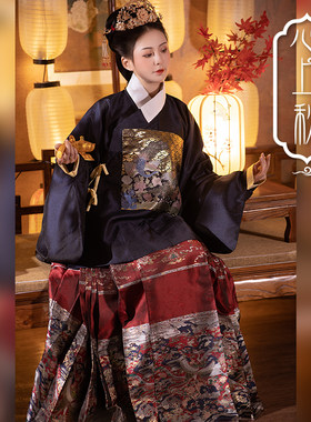 孔雀仿妆花心上秋补服凤凰马面