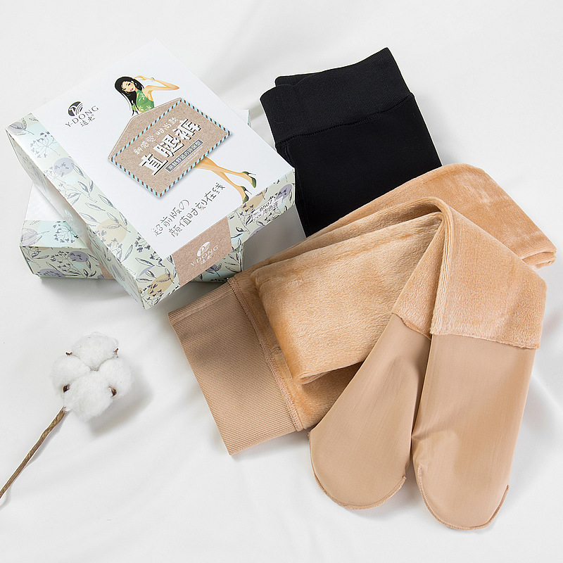 远东8506秋冬款女加绒加厚保暖一体连裤袜光腿肤色外穿踩脚打底裤