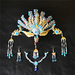 戏曲正凤花旦角头饰大全京越潮粤剧黄梅戏凤凰钗簪古装头套发配饰