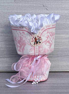 情人节520花店用国风小裙边花束内衬花边褶皱泡泡布鲜花包装材料