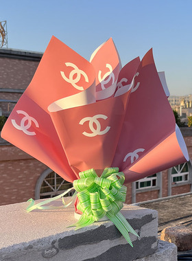 平安夜苹果包装纸圣诞节花束diy材料花艺红色大牌防水礼品包花纸