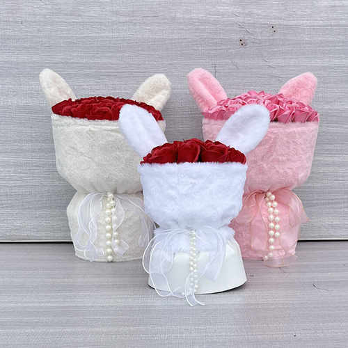 免包装花束壳大小小兔兔款