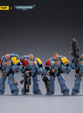 JOYTOY暗源战锤40K太空野狼战斗部队猎手小队JT2054可动兵人模型