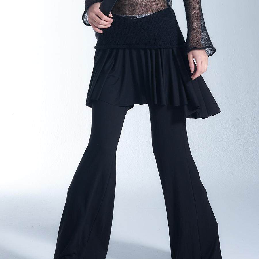 TROPICEYE 原创自然腰显瘦大码假两件瑜伽芭蕾风休闲弹力喇叭裤,女装/女士精品,休闲裤,淘宝优惠券,粉丝福利购,淘宝优惠卷