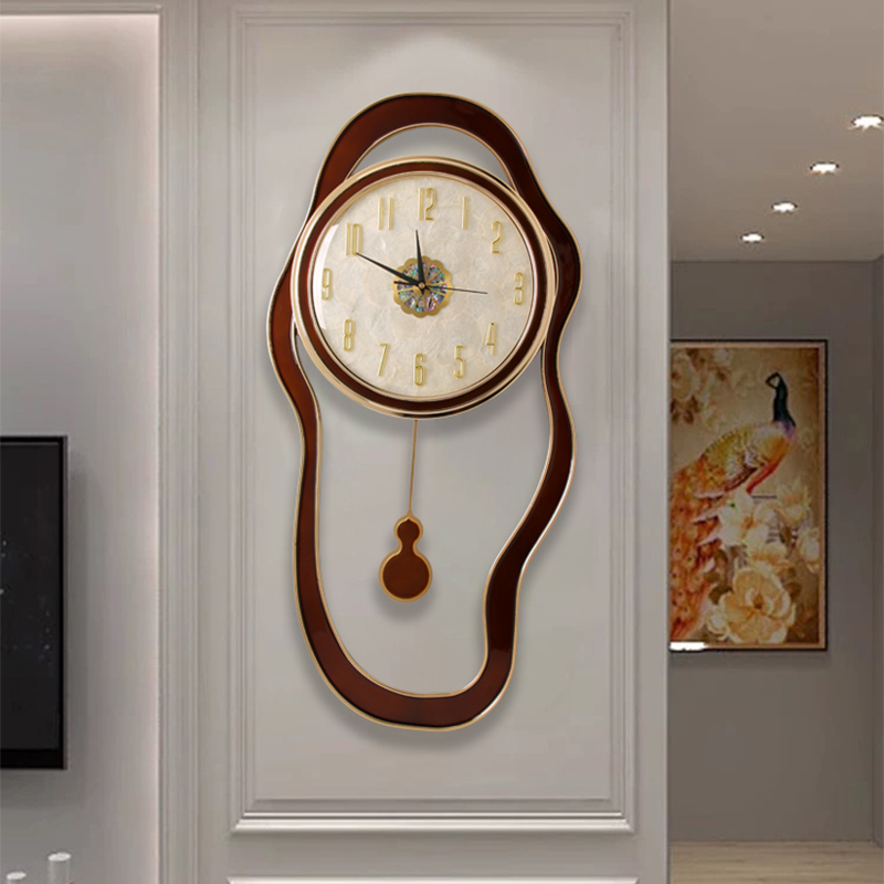 轻奢创意挂钟2025新款客厅静音