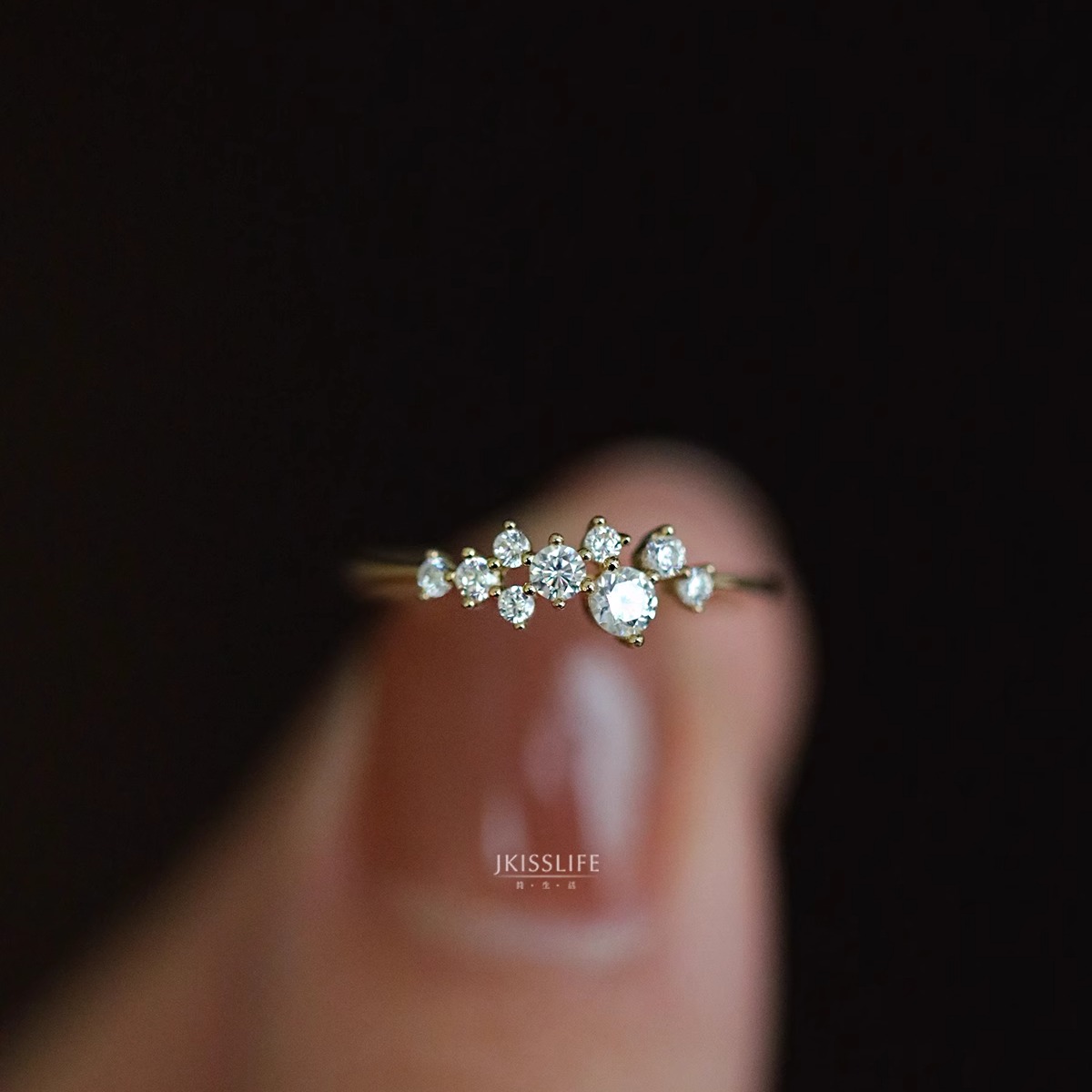 璀璨星辰14K金唯美戒指法式浪漫