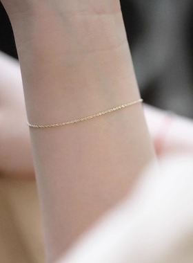 细闪水波手链素链百搭日常