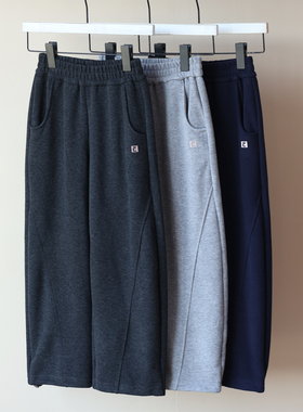 25年秋冬款糯米绒加绒加厚款女中大童宽松休闲版型弯刀裤香蕉裤