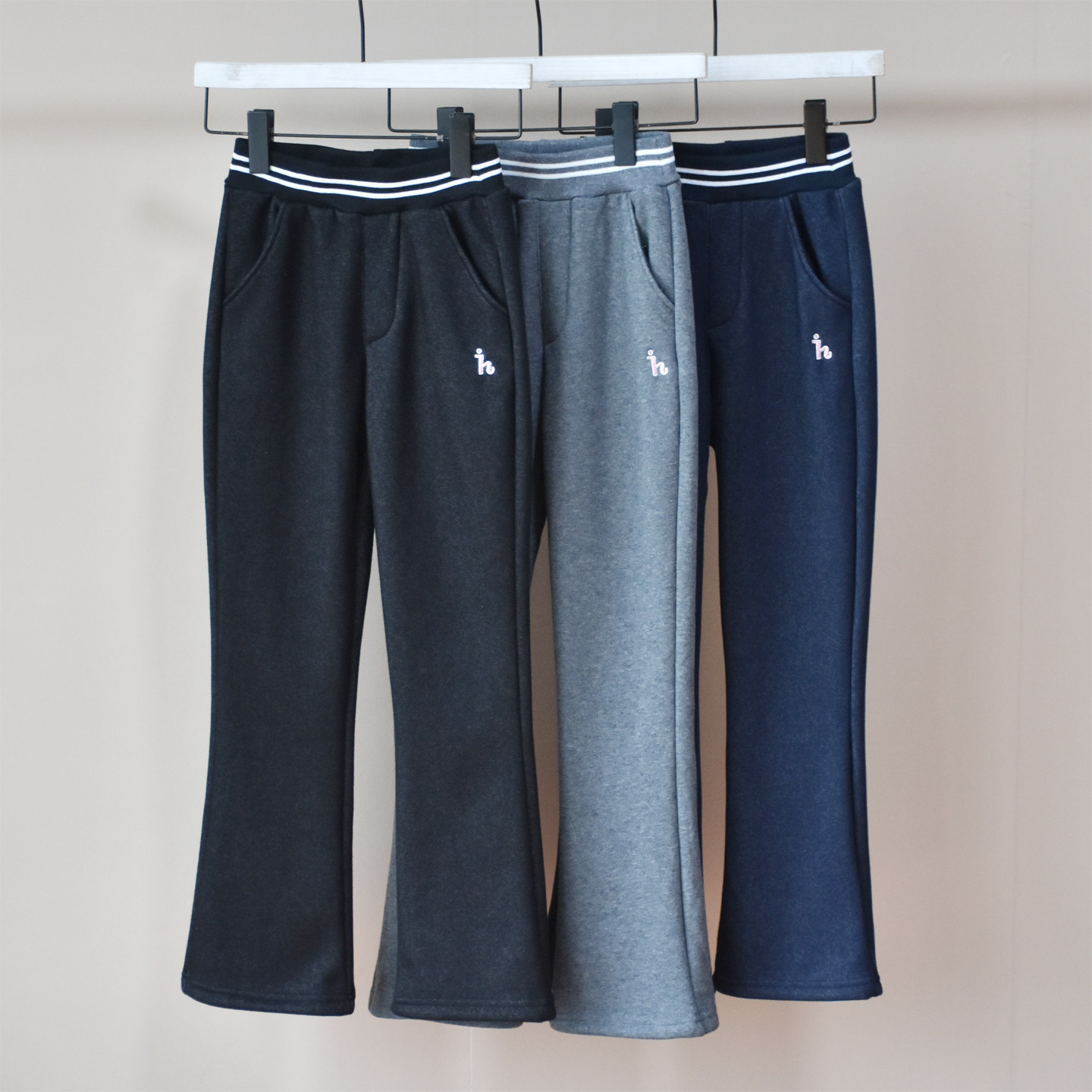 秋冬新女中大童仿牛仔弹力加绒微喇显瘦休闲长裤学院风不倒绒3020,童装/婴儿装/亲子装,裤子,淘宝优惠券,粉丝福利购,淘宝优惠卷