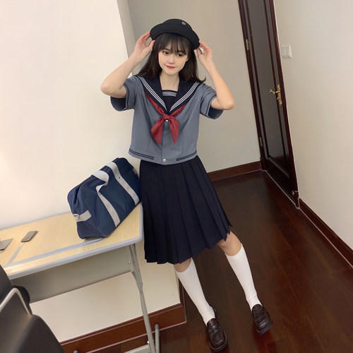 【早岛夜】校供感原创水手服