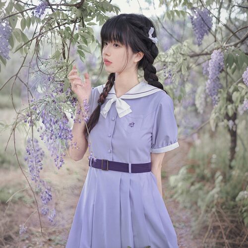 【佐藤女子】紫苑温柔jk连衣裙