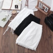 打底防走光白色宽松百褶裙短裤 安全裤 女夏 南瓜裤 樱花家族jk制服