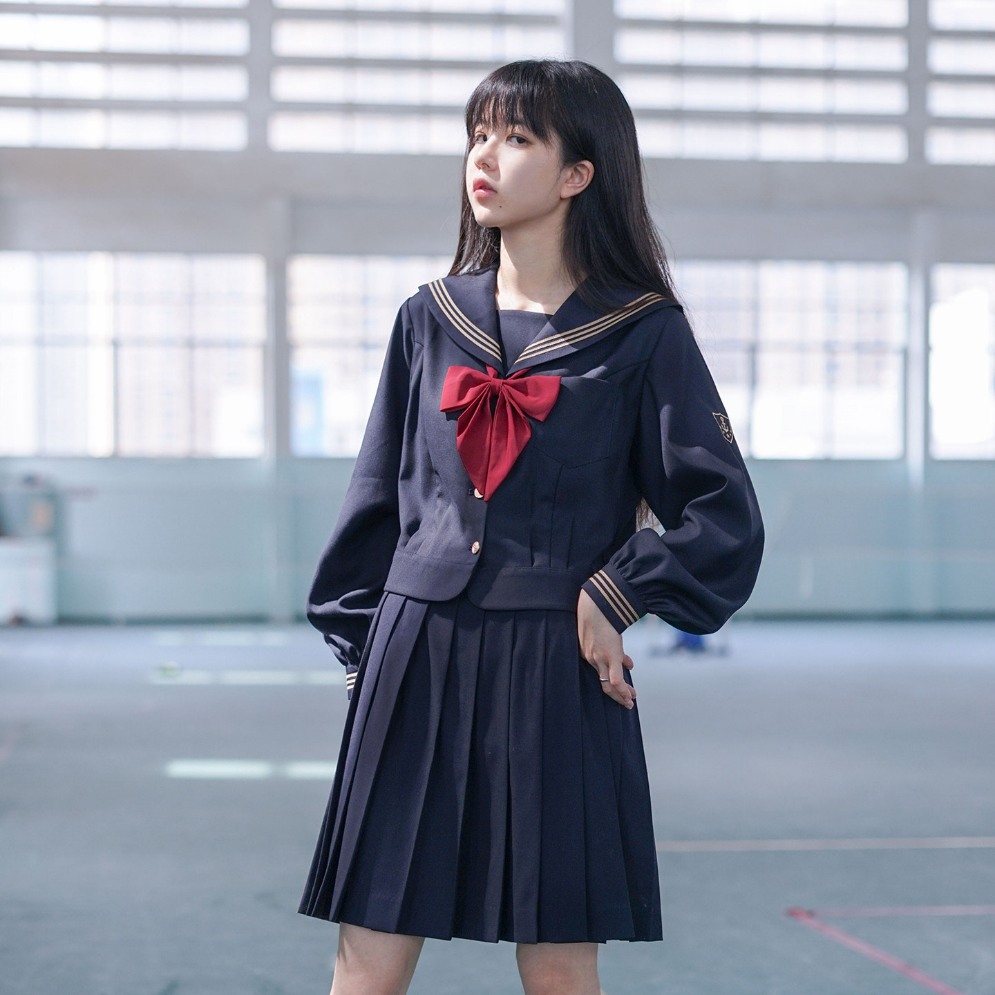 樱花家族jk水手服【海之歌】显瘦优雅大小姐制服长袖冬服中间服女