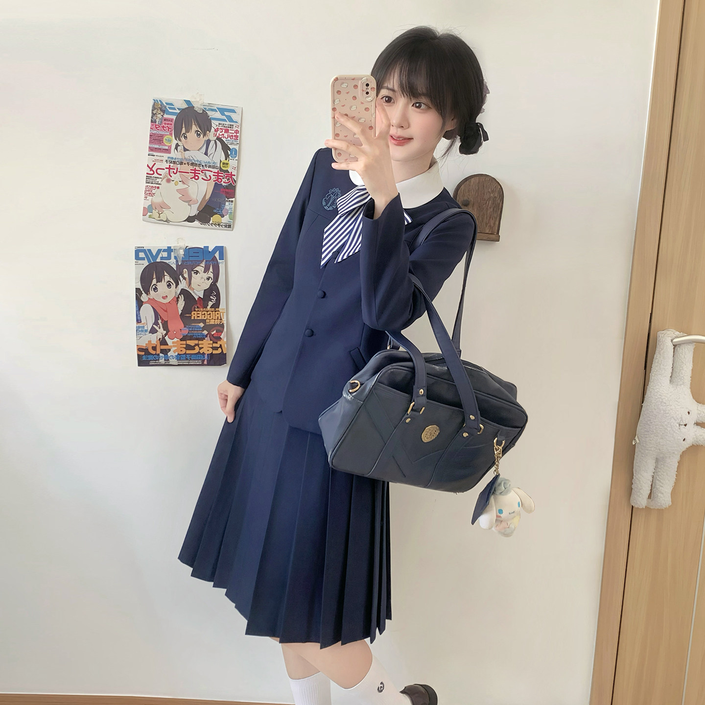 樱花家族jk制服【圣黛莉中学】昭和感校供风西服外套原创套装女