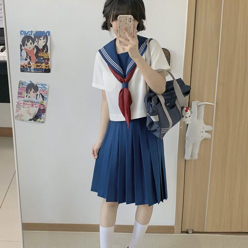 漫画感jk花绀三本基础款水手服