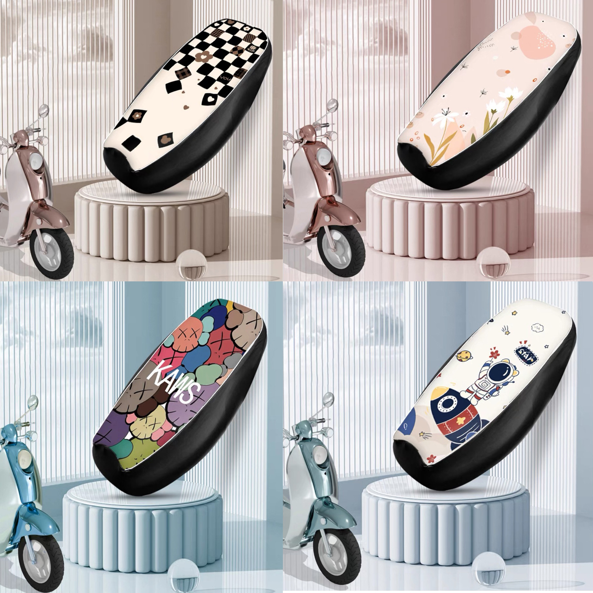 电动车座套坐垫套电瓶车摩托电车雅迪爱玛防晒防水四季通用座椅套