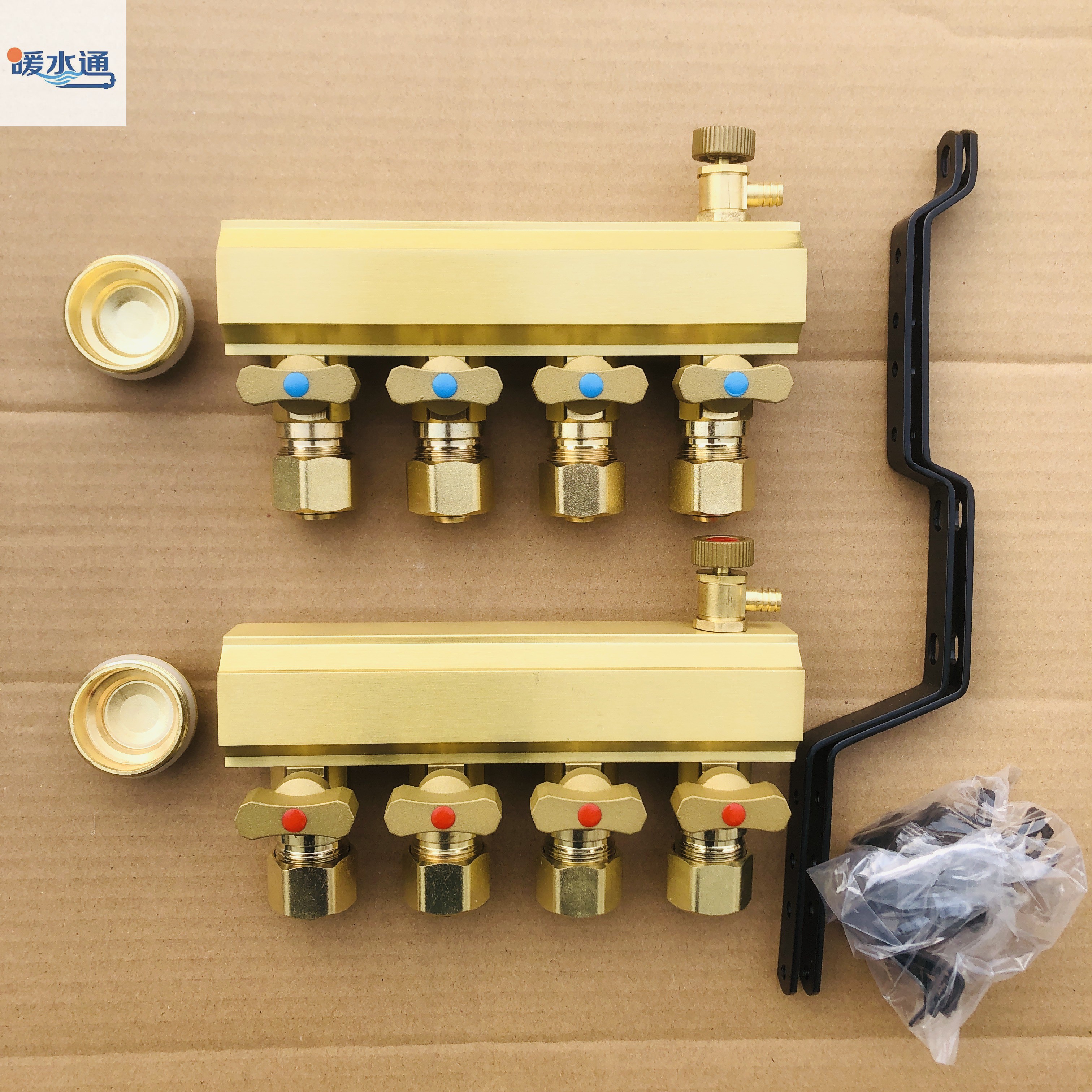 1.2寸全铜大流量地暖分水器