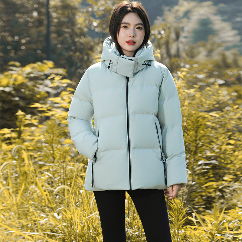 爱丹蒙超厚短款羽绒服女2025年新款简约时尚宽松加厚冬季女装外套