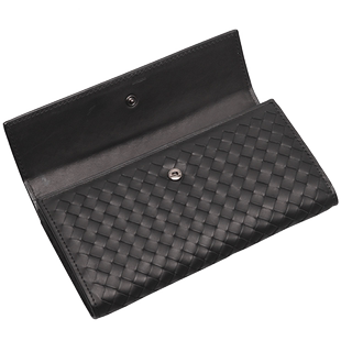 男士钱包长款真皮钱夹新款男潮手包男编织手拿包女牛皮拉链皮票夹