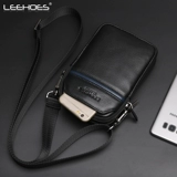 Сумка через плечо, кожаная мужская небольшая сумка, поясная сумка, универсальный ремень, из натуральной кожи