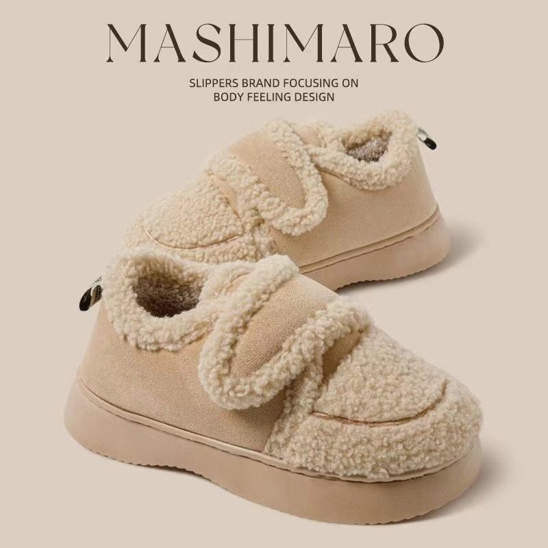 韩版ins复古百搭学生棉鞋女秋冬季外穿加绒保暖乐福豆豆鞋百搭鞋,女鞋,棉鞋,淘宝优惠券,粉丝福利购,淘宝优惠卷