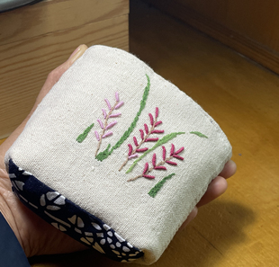 手工制作零钱包 棉麻布料零钱包 小清新布艺包 镶拼小钱包卡包